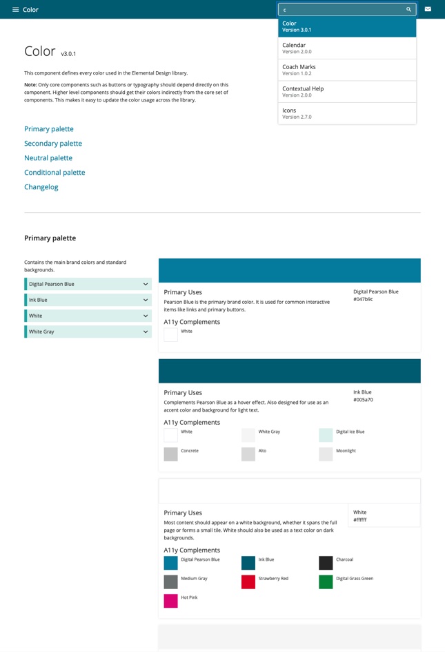 The color component in our latest template.